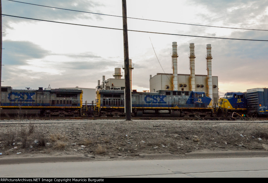 CSX AC44CW Locomotives in the yard